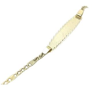 Foto de 45-051 - PULSERA BEBÉ PLACA VALENTINO 2MM (PLACA 5X20MM) 12CM (1,00gr) 18K