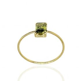 Foto de 05-4132S - SORTIJA PIEDRAS COLOR OLIVINA 4X6MM 18K