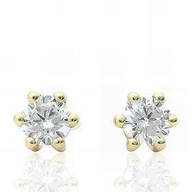 Foto de 51-2736 - PENDIENTES CIRCONITA 4MM 6 GARRAS 18K