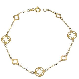 Foto de 10-656-172 - PULSERA FLORES CALADAS 8MM 18.5CM 18K