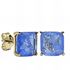Foto de 05-3988A-6 - PENDIENTES PIEDRAS COLOR AZUL 6X6MM PRESIÓN 18K