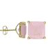 Foto de 05-3988RS-6 - PENDIENTES PIEDRAS COLOR ROSA 6X6MM PRESIÓN 18K