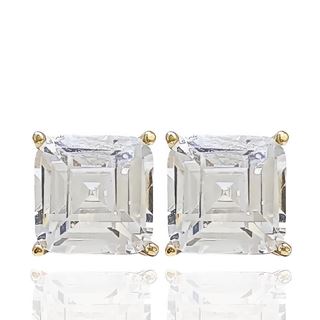 Foto de 05-3988 - PENDIENTES CIRCONITA 8X8MM 18K