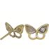 Foto de 51-1859906 - PENDIENTES MARIPOSA BICOLOR CIRCONITA 6MM 18K