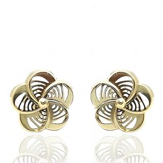 Foto de 51-2202750 - PENDIENTES FLOR CALADOS 9MM 18K