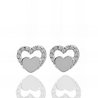 Foto de 40-7216BP - PENDIENTES CORAZÓN CIRCONITA 7MM O.B. 18K