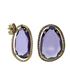 Foto de 71-4643PM - PENDIENTES PIEDRA COLOR MORADO 20MM 18K