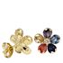 Foto de 05-4478 - PENDIENTES FLOR PIEDRAS COLOR 9MM 18K 