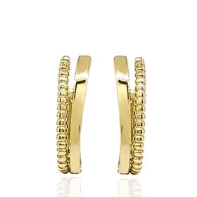 Foto de 62-2881 - PENDIENTES GALLONADOS 16MM CIERRE CATALÁN 18K