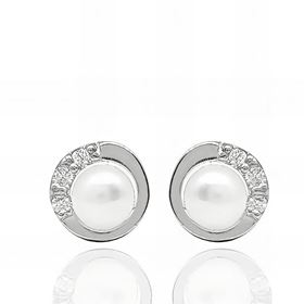 Foto de 62-001B - PENDIENTES 'NETO' PERLA BRILLANTE 6MM O.B.