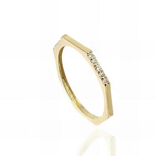 Foto de 71-13446S - SORTIJA OCTOGONAL CIRCONITA 1.50MM 18K