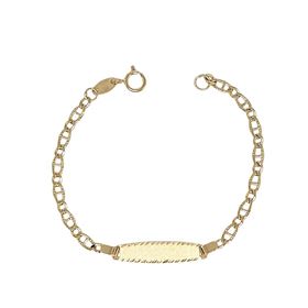Foto de 45-0223 - PULSERA BEBÉ PLACA (PLACA 4X20MM) 12CM (1,15gr) 18K