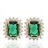 Foto de 28-030EP - PENDIENTES ESMERALDA CIRCONITA 10.5MM 18K**