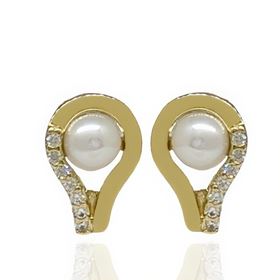 Foto de 62-2840 - PENDIENTES PERLA-CIRCONITA 11MM CATALÁN 18K