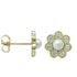 Foto de 71-6434P - PENDIENTES FLOR PERLA-CIRCONITA 7MM PRESIÓN 18K
