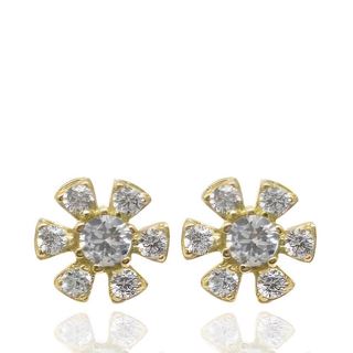Foto de 40-7403 - PENDIENTES FLOR CIRCONITA 8.5MM 18K