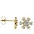 Foto de 40-7403 - PENDIENTES FLOR CIRCONITA 8.5MM 18K