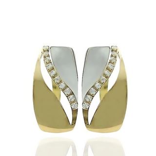 Foto de 70-1097 - PENDIENTES BICOLOR CIRCONITA 14MM CATALÁN 18K