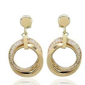 Foto de 44-201P - PENDIENTES CIRCONITA 28MM PRESIÓN 18K