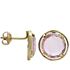 Foto de 71-4443R - PENDIENTES PIEDRA ROSA 10MM 18K