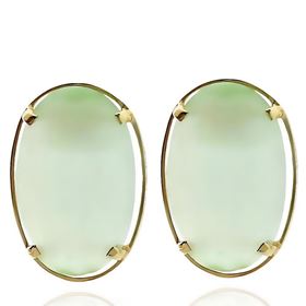 Foto de 71-4496PV - PENDIENTES PIEDRA VERDE 17MM 18K