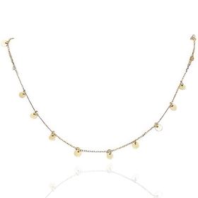 Foto de 28-377G - GARGANTILLA 12 DISCOS 2.85MM 45CM (ANILLA A 2.5CM) 18K