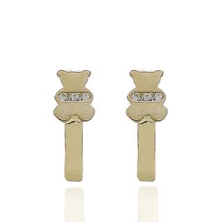 Foto de 99-PT821C - PENDIENTES OSO CIRCONITA 13MM CATALÁN 18K