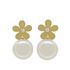 Foto de 71-11971P - PENDIENTES FLOR-PERLA 13MM 18K