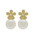 Foto de 71-11971P - PENDIENTES FLOR-PERLA 13MM 18K