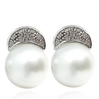 Foto de 75-2931P - PENDIENTES AUSTRALIANA 18 BRILLANTES 1.25MM C/U 17MM O.B.