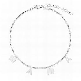 Foto de 18-AG115724 - PULSERA PLATA "MAMÁ" 17.5CM (ALARGADOR 4CM)