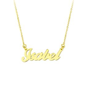 Foto de 18-AG451014D - GARGANTILLA PLATA NOMBRE DORADA 40CM (ALARGADOR 4CM)