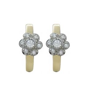 Foto de 13-6944P - PENDIENTES BICOLOR CIRCONITA 13MM CATALÁN 18K