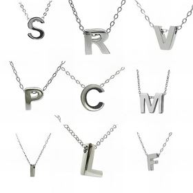 Foto de 18-AG - GARGANTILLA PLATA INICIAL 2X7MM 42CM (ALARGADOR 3CM)