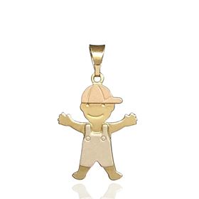 Foto de 04-4709 - COLGANTE NENE TRICOLOR 19MM 18K