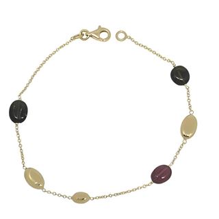 Foto de 10-649-066 - PULSERA PIEDRAS COLOR 19CM (3,52gr) 18K