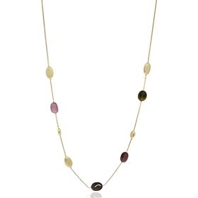 Foto de 10-649-066G - GARGANTILLA PIEDRAS COLOR 45CM (ANILLA A 3CM) (5,83gr) 18K