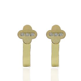 Foto de 99-PT819C - PENDIENTES CIRCONITA 13MM CATALÁN 18K