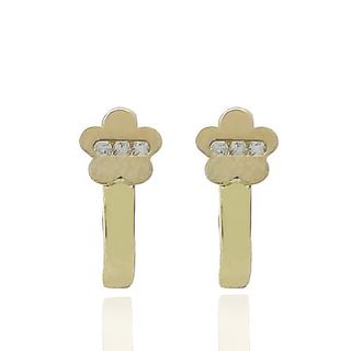 Foto de 99-PT823C - PENDIENTES CIRCONITA 13MM CATALÁN 18K