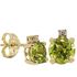 Foto de 71-11999V - PENDIENTES PIEDRAS COLOR SEMIPRECIOSA VERDE PERIDOTO 7MM 18K