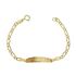 Foto de 88-1618 - PULSERA BEBÉ PLACA 1X1 2.5MM (PLACA 4.6X20MM) 12CM (1,17gr) 18K