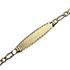 Foto de 88-1618 - PULSERA BEBÉ PLACA 1X1 2.5MM (PLACA 4.6X20MM) 12CM (1,17gr) 18K