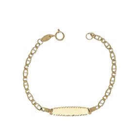 Foto de 88-1608 - PULSERA BEBÉ PLACA (PLACA 4X20MM) 12CM (1,23gr) 18K