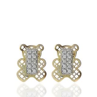 Foto de 51-1229304 - PENDIENTES OSO BICOLOR CIRCONITA 10MM 18K