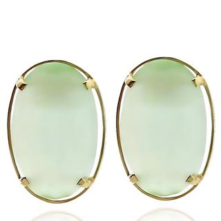 Foto de 71-4496PV - PENDIENTES PIEDRA VERDE 17MM 18K