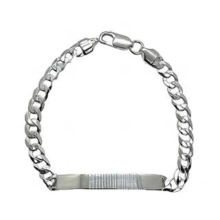Foto de 20-GSBC150 - PULSERA PLATA PLACA BARBADA 5MM 18.5CM (PLACA 5.5X35MM)