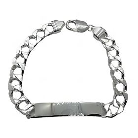 Foto de 20-GB220 - PULSERA PLATA PLACA BARBADA 6MM 20.5CM (PLACA 7X40MM)