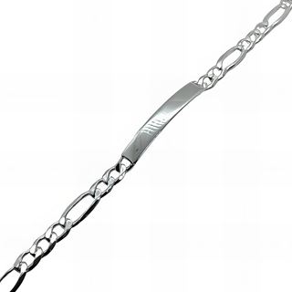 Foto de 20-A3+1B180 - PULSERA PLATA PLACA 3X1 7MM 20.5CM (PLACA 6.7X40MM)