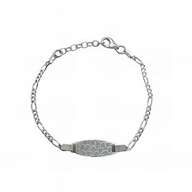 Foto de 20-A3+1B60G - PULSERA PLATA PLACA GRABADA 3X1 16CM (ALARGADOR 2CM)