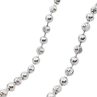 Foto de 20-BEAD200X42 - CADENA PLATA BOLAS LAPIDADAS 2MMX42CM